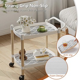 Drawer Shelf Liner for Cabinet Non Adhesive, Slip Resistant Easy to Clean Protect Kitchen Mats Thickened Strong Grip for Pantry, Tool Box, Cupboard, Dresser, Bathroom Drawers (Stripe, 11.8" x 30 FT)