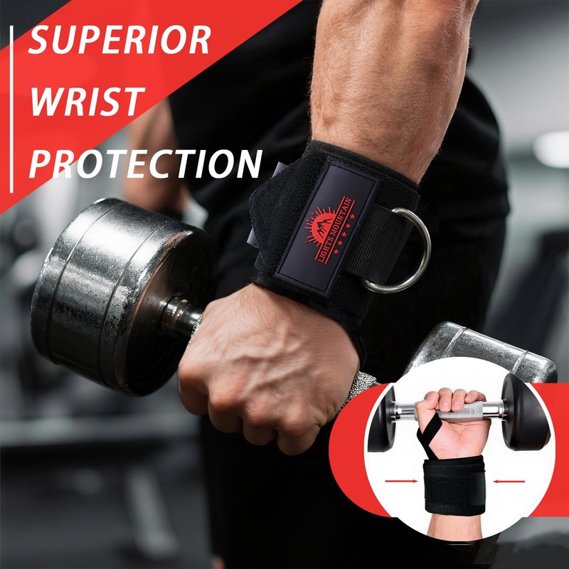 Wrist Wraps for Weightlifting with D-Ring – Heavy Duty Wrist