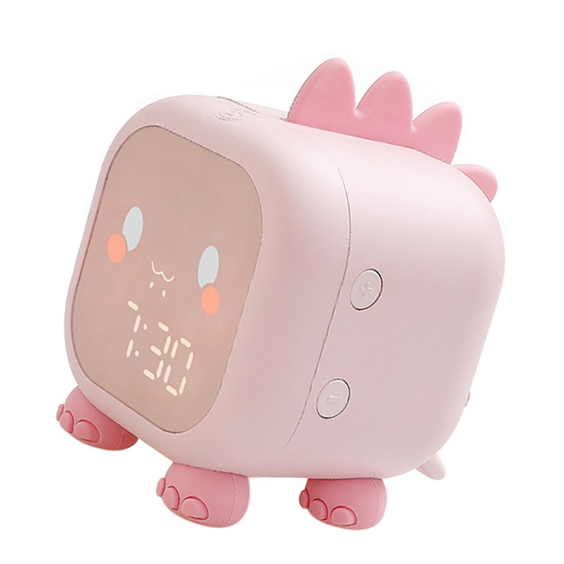 Kids Digital Alarm Clock Night Lights Sleep Trainier 2 Alarms