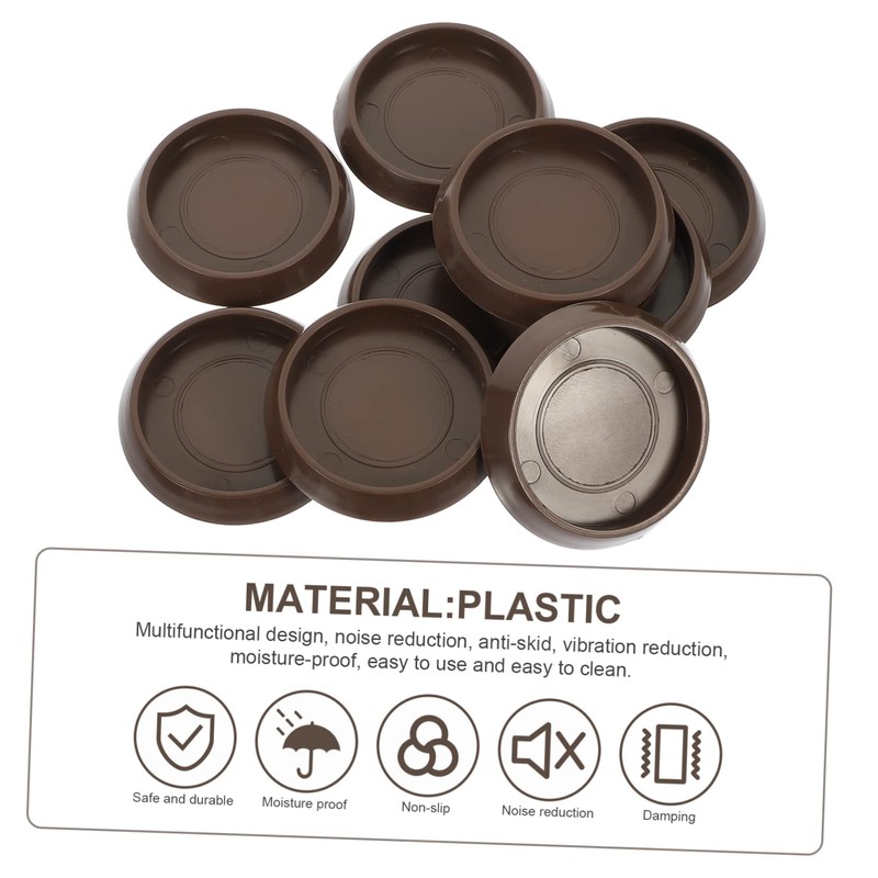 NOLITOY 10Pcs Multi Function Plastic Furniture Coasters Non Slip Chair