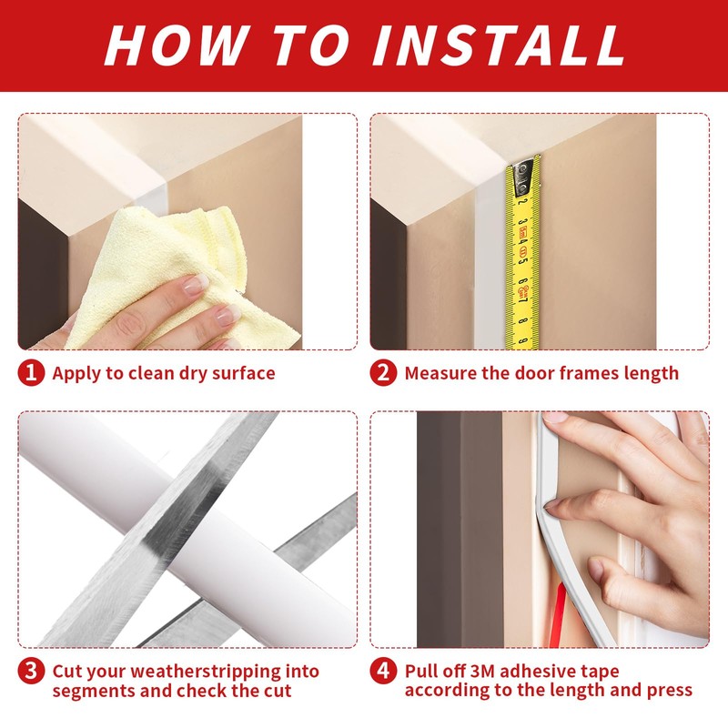 Fingwerk 50 Feet D-Shape Rubber Weather Stripping Door Seal Strip,