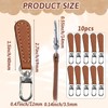 10 Pack Zipper Pull Replacement Leather Handle Detachable Zippers Repair