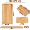 16 PCS Small Bamboo Tray, Bamboo Vanity Tray for Bathroom,
