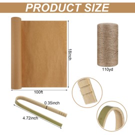 Briwooody Totally 18 Inch x 200 Feet Charcuterie Butcher Paper for Table with 20 Bamboo Tongs Kraft Charcuterie Table Runner Charcuterie Board Paper Brown Gift Wrapping Paper for Party Wedding Dining