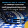 Big Floors GarageTrac Diamond, Interlocking Non-Slip Garage Flooring Tile, Durable,