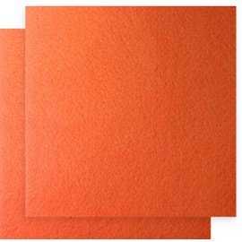 12" x 12" Felt Fabric Sheets for Crafts, Squares Felt Fabric Sheets, 1mm Thick, Felt Paper for Sewing Patchwork Material, Non-Woven Felt Fabric for DIY Sewing Craft, 2pcs (Orange Red)