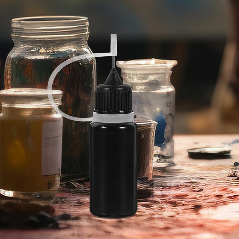 GLEAVI 10pcs Black Glue Bottle 30ml Squeeze Bottles Glue Applicator