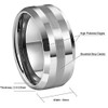CROWNAL 6mm 8mm 10mm Tungsten Carbide Wedding Band Ring Engraved