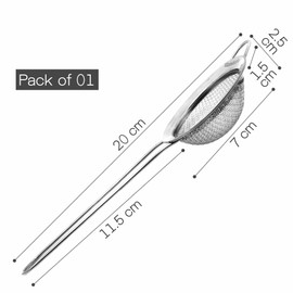 Stainless Steel Sieve Tea Strainer - Strong, Sturdy Handles (7 Centimeter) Sieve Stainless Steel, Rust Free Strainers and No Sharp Edges