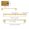 Amerdeco 10 Pack Brushed Gold Cabinet Pulls 6.3 Inch(160mm) Hole