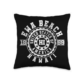 Ewa Beach HI | Hawaii | Vintage City Apparels Throw Pillow
