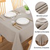 DWCN Rectangle Faux Linen Tablecloth - Textured Waterproof Spill-Proof Wrinkle