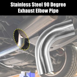 QUARKZMAN 1 Piece Exhaust Elbow Pipe 1.5 Inch Outer Diameter 90 Degree SS304 Stainless Steel