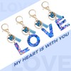 Fmeida Initial Letter Keychains for Women Cute Butterfly Key Chain