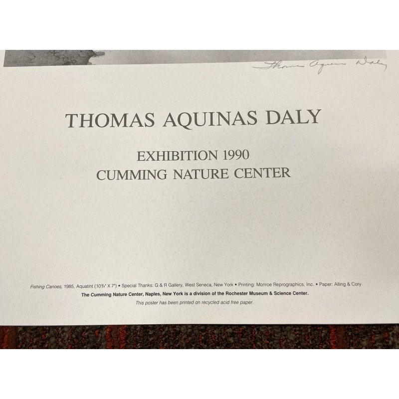 Thomas Aquinas Daly Exhibition poster - UNsigned 1990 Cumming Nature
