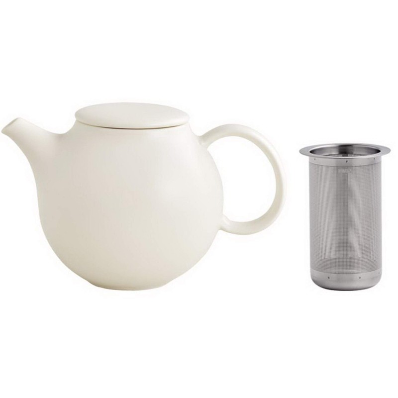 KINTO 17140 PEBBLE Teapot, 16.9 fl oz (480 ml), White,