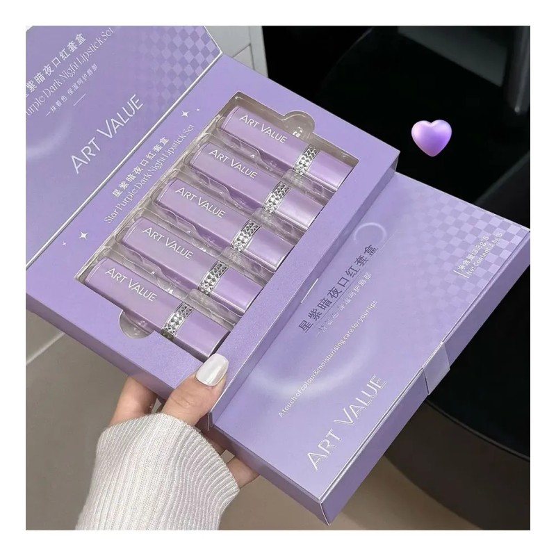 Set De Labiales Art Value Mate Terciopelo Otoño, Larga Durac