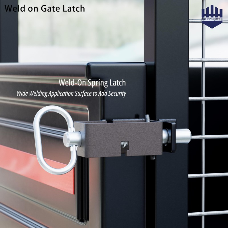 HAPPYGATE 5-1/8'' Heavy Duty Trailer Gate Latch, Universal Spring Latch