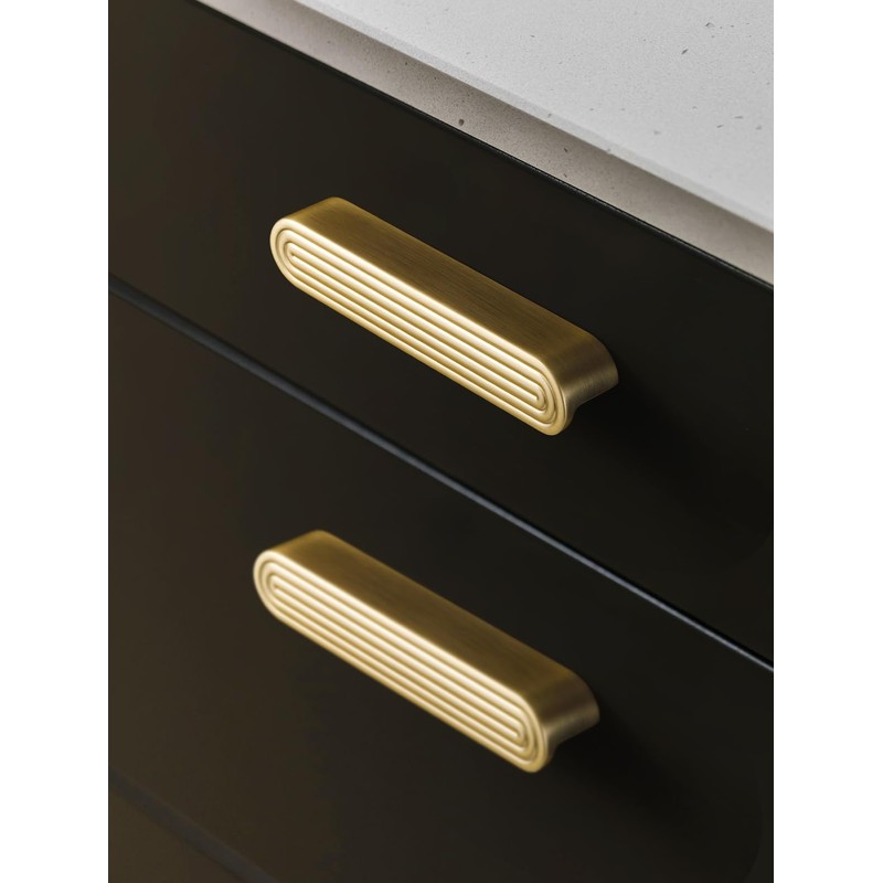 JIASENBAO 10 Pack Gold Cabinet Pulls 5" Hole Center Brushed
