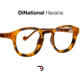 DIDINSKY Reading Glasses Blue Light Blocking Unisex Readers. Acetate Frames, Flexible Temples and Anti-Reflective Lenses - Havana +2.5 - DINATIONAL