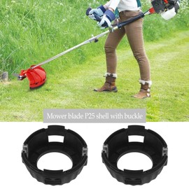OTOTEC Pack of 2 Trimmer Head Covers with Eyelets Compatible with McCulloch B26Ps T26Cs MT260CLS T22LCS Grass Trimmer or Trimmer 102 x 40.6 mm for Garden or Agriculture Black