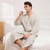 Men's Cotton Lightweight Bath Robe with Pockets, Soft Summer Mens