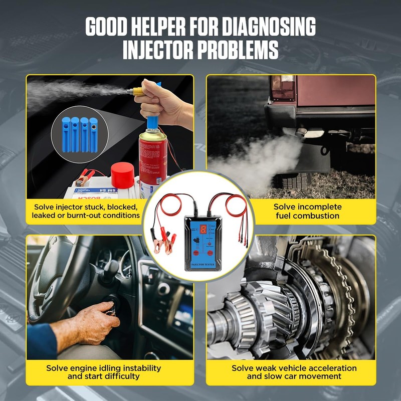 Fuel Injector Tester Cleaner Tool Kit 8 Pulse Modes Injector