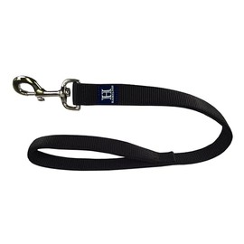Hamilton Double Thick Nylon Dog Training Lead, 1" Wide by 6' Long with Tangle-Free 360° Swivel Snap, Black