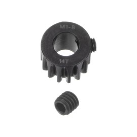 QUARKZMAN Mod 1 Pignone 14T, Foro da 8mm, Ingranaggio a Cremagliera in Acciaio Temprato per Motori Rc Auto e Camion