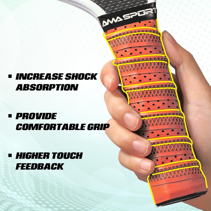 AMA SPORT Pickleball Paddle Grip Tape 2 Pack Pickleball Overgrip