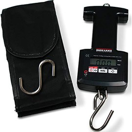 Rice Lake Scale, Hanging OS-10 10kg x 0.01kg/22lb x 0.02lb/22lb x 1/4oz Includes carrying case, (2) AA Batteries, manual Bottom hook fully attached, top hook removable