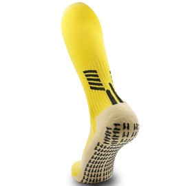 Tinymori - Calcetín deportivo antideslizante para hombres y mujeres, calcetines largos de compresión antideslizantes con puños, Rosado, One Size