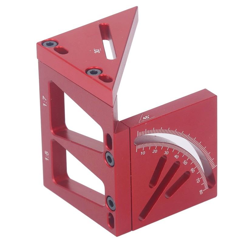 Multi Angle 3D Protractor 45 Degree Marking Ruler Essential Woodworking