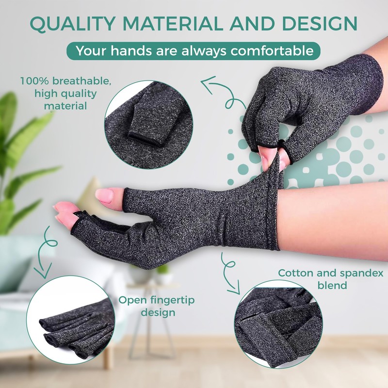 Compression Gloves for Arthritis for Men and Women, Osteoarthritis Gloves,