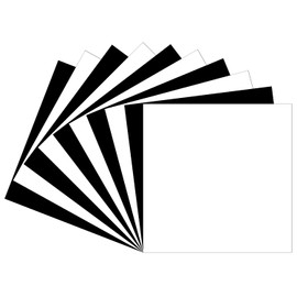 10 Matte Black & White Oracal 631 Vinyl Sheets, Removable Adhesive Backed Vinyl Sheets, Craft Vinyl Sheets for Indoor/Outdoor Marking, Lettering, Decorating, Wall Décor, Window Graphics For Any Cutter