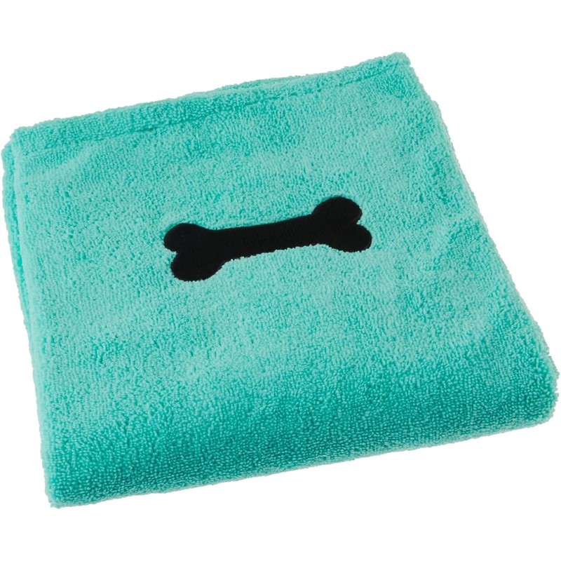 DII Bone Dry Microfiber Pet Bath Towel with Embroidered Paw