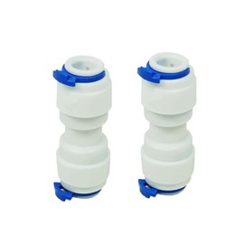 YOIASUGH WR02X11330 Water Line Quick Connector 5/16“ x 5/16” For GE Refrigerator Water Line Tube Connector Replacement Part 963908 AP3414915 WR02X10471 WR2X11330 (2/Pack)