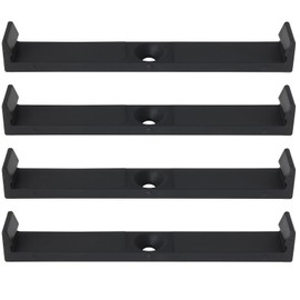 EMSea Set of 4 Car Number Plate Holder Clips Snap Lock Front or Rear for Car Caravan Trailer 117mm x 15mm Fits Most UK Standard Number Plate Plates