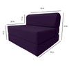 Amfuton Purple Sleeper Chair Folding Foam Beds, Portable Flip Couch