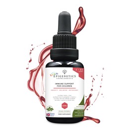 Epigenetics Immune Support for Children 30ml | Immune System Booster Vitamin C + Elderberry | Sugar Free for Newborn Baby & Kids UK Made Vegan Mini Liquid | Long Supply. 20 Drops Daily