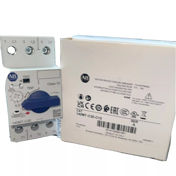 Allen-Bradley 140MT-C3E-C10. ALLEN BRADLEY MANUAL MOTOR STARTER 6.3 -10 AMPS