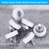 uxcell 6 Pack Drawer Rollers, 19mm Plastic Drawer Pulley Sliding