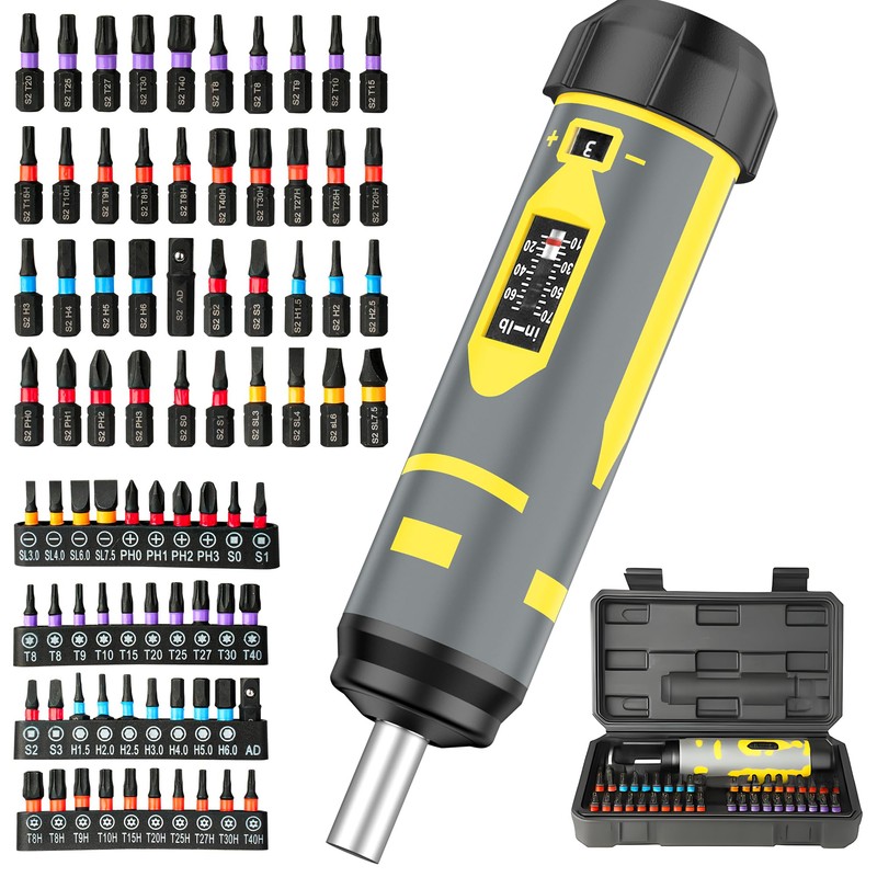 Bore Baby Torque Wrench Screwdriver Set,10-70 Inch Pounds, 40 S2
