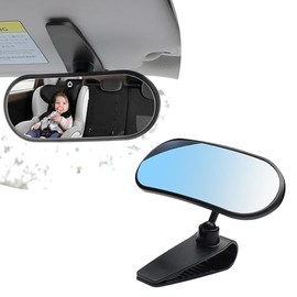 Espejo de coche para bebé, espejos retrovisores HD ajustables de 360° que proporcionan un amplio campo de visión y observación del asiento trasero, espejos convexos automáticos para bebé