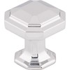 Top Knobs TK286PC Chareau Collection 1-1/8" Emerald Knob, Polished Chrome