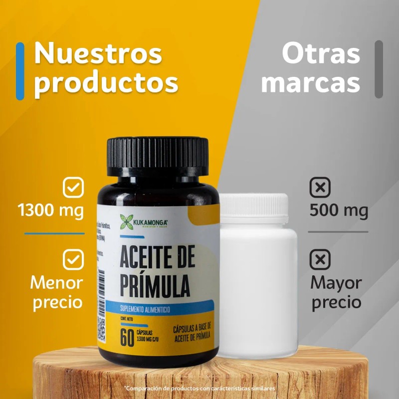 Aceite De Prmula Natural Piel Y Hormonas 60 Caps Sin