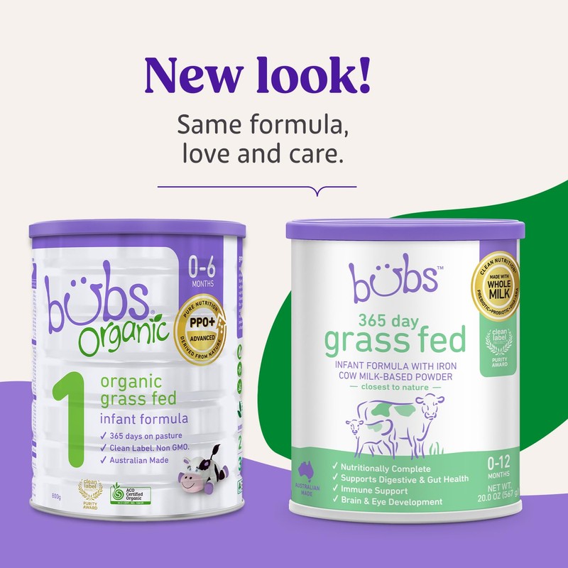 Bubs 365 Day Grass Fed Infant Formula with Iron, Cow