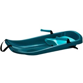Gizmo Riders - Toboggan Kids and Toddlers Sleds, Durable Bobsled - Plastic, Lightweight, Winter Snow Sleds with Tow Strap & Individual Pull-Up Hand Brakes - Ages 3+, 120 lbs