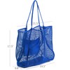 HOXIS Mesh Beach Tote Womens Shoulder Handbag, Klein Blue, Large