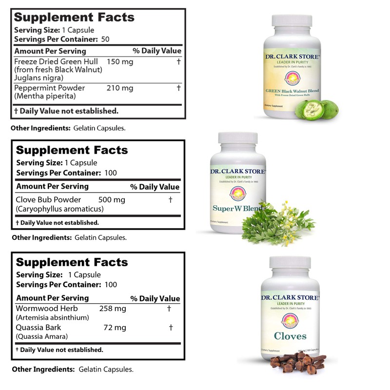 Dr Clark Store Intestine Support & Cleanse Kit - with